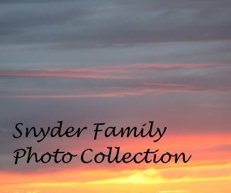 Snyder Family Photo Collection book cover