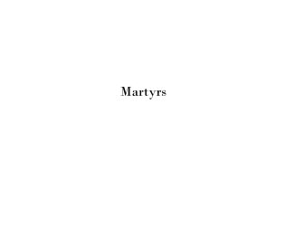 Martyrs book cover