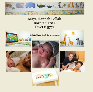 Maya Hannah Pollak Born 2.1.2012 Tevet 8 5772 book cover