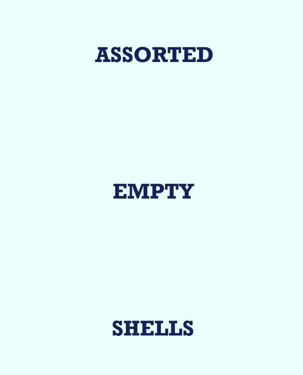 View Assorted Empty Shells by siobrien