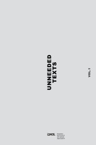 UNNEEDED TEXTS Vol.1 book cover