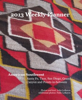 2013 Weekly Planner book cover