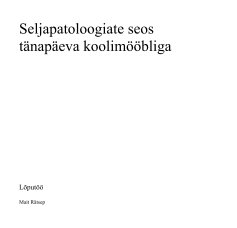 Seljapatoloogiate seos tänapäeva koolimööbliga book cover