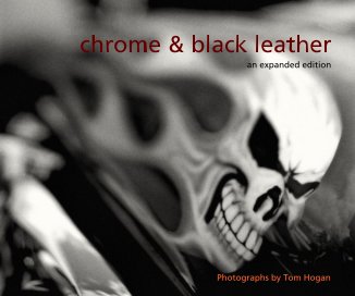 chrome & black leather book cover
