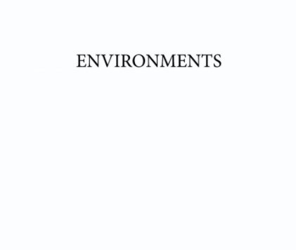 Environments book cover
