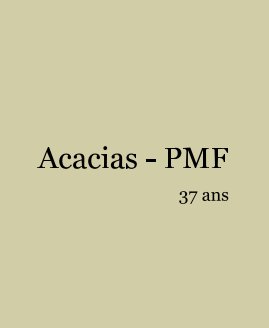 Acacias - PMF book cover