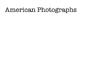 American Photographs book cover