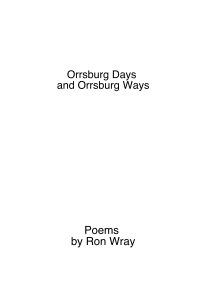 Orrsburg Days and Orrsburg Ways book cover