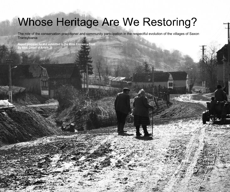 View Whose Heritage Are We Restoring? by Nikki Linsell