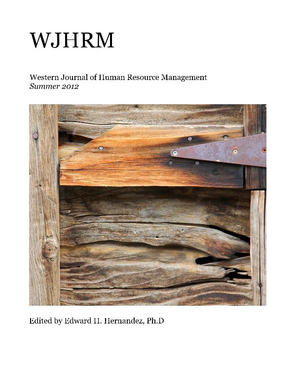 Ver WJHRM por Edited by Edward H. Hernandez, Ph.D