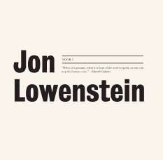Jon Lowenstein book cover