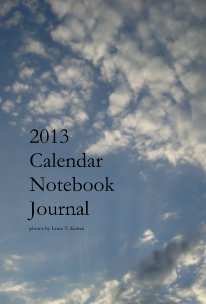 2013 Calendar Notebook Journal book cover