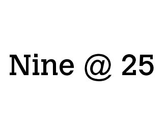 Nine @ 25 book cover