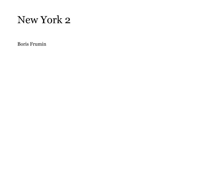 Bekijk New York 2 op Boris Frumin
