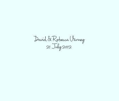 David & Rebecca Varney
21 July 2012 book cover