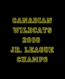 Canadian Wildcats 2008 Jr. league champs book cover