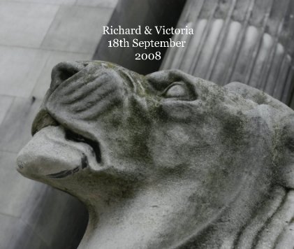 Richard & Victoria 18th September 2008 book cover