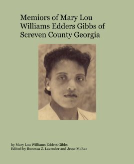 Memiors of Mary Lou Williams Edders Gibbs of Screven County Georgia book cover