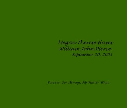 Megan Therese Hayes William John Pierce September 10, 2005 book cover