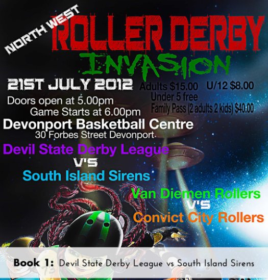 Bekijk North West Roller Derby Invasion - Book 1 - DSDL vs SIS op Bruce Moyle