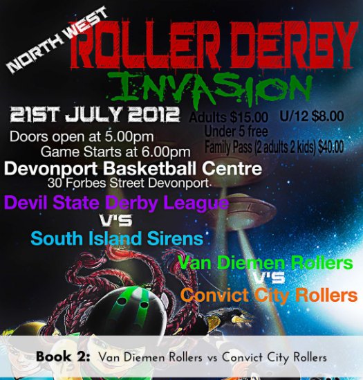 Bekijk North West Roller Derby Invasion - Book 2 - VDR vs CCR op Bruce Moyle