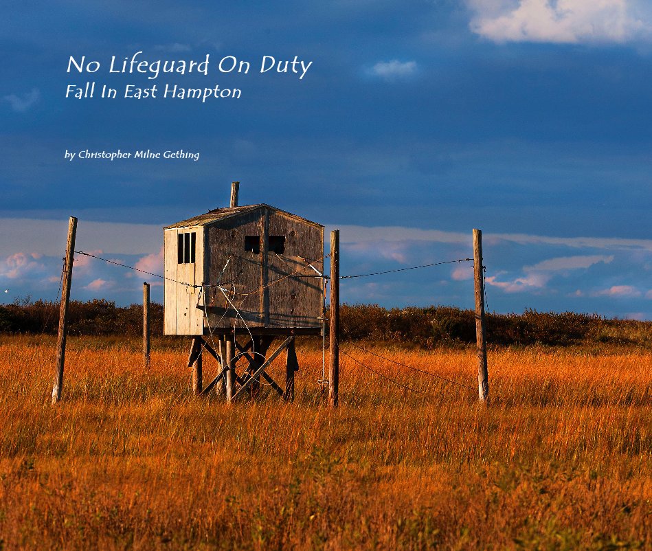 View No Lifeguard On Duty Fall In East Hampton by Christopher Milne Gething