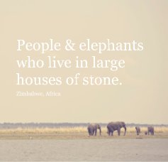People & elephants who live in large houses of stone. book cover