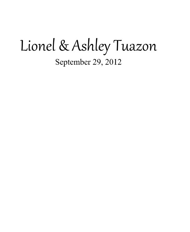 Visualizza Lionel & Ashley Tuazon September 29, 2012 di DuoShot
