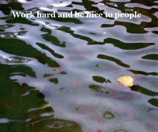 Work hard and be nice to people book cover