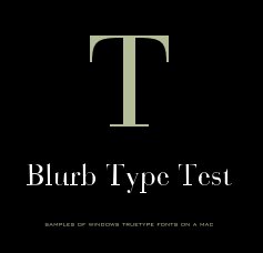 T Blurb Type Test book cover