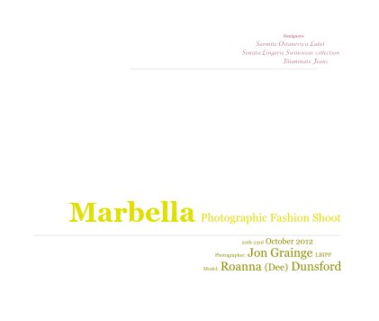 Marbella Photographic Fashion Shoot book cover