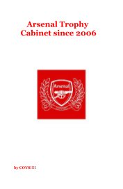 Arsenal Trophy Cabinet since 2006 book cover