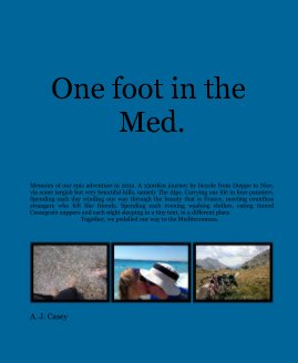 One foot in the Med. book cover