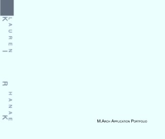 M.Arch Application Portfolio book cover