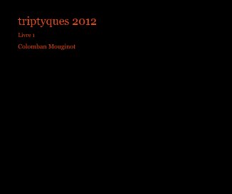 triptyques 2012 book cover
