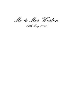 Mr & Mrs Weston 27th May 2012 book cover