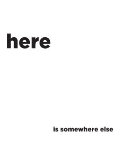 here is somewhere else book cover