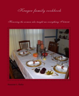 Kruger family cookbook book cover