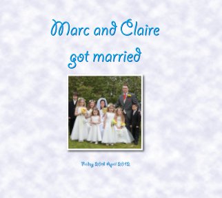 Marc n Claire's wedding book cover