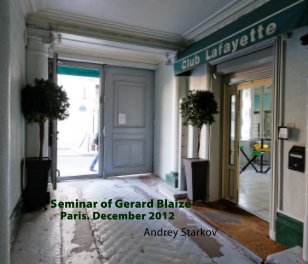 Seminar of Gerard Blaize book cover