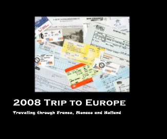 2008 Trip to Europe book cover