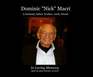 Dominic "Nick" Macri book cover