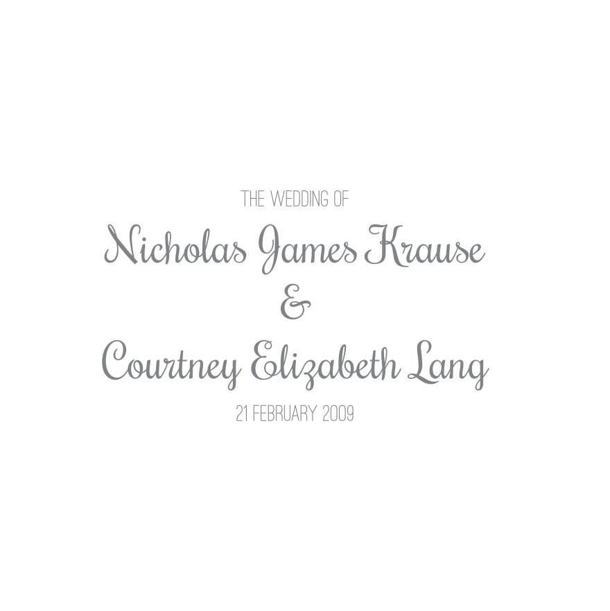 View Wedding Album by Nicholas & Courtney Krause