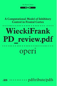 A Computational Model of Inhibitory Control in Frontal Cortex book cover