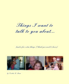 Things I want to talk to you about... book cover