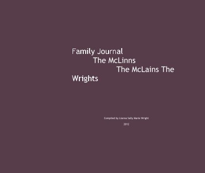 Family Journal The McLinns The McLains The Wrights book cover