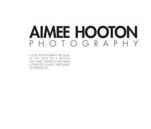 Aimee Hooton photography book cover