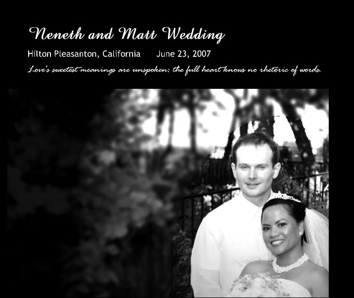 Ver Neneth and Matt Wedding por Love's sweetest meanings are unspoken; the full heart knows no rhetoric of words.