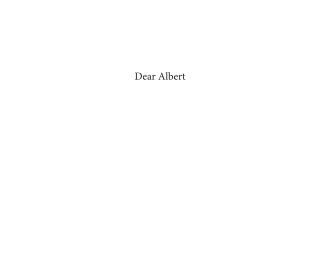 Dear Albert book cover