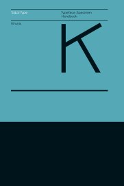 Kiruna Typeface Specimen Handbook book cover